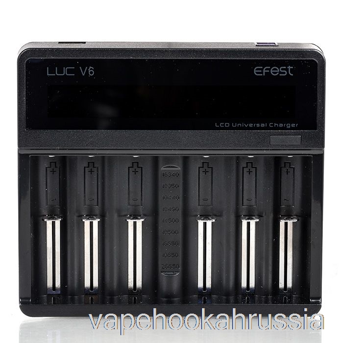 Vape Juice Efest Luc V6 универсальное зарядное устройство с 6 отсеками для ЖК-дисплея